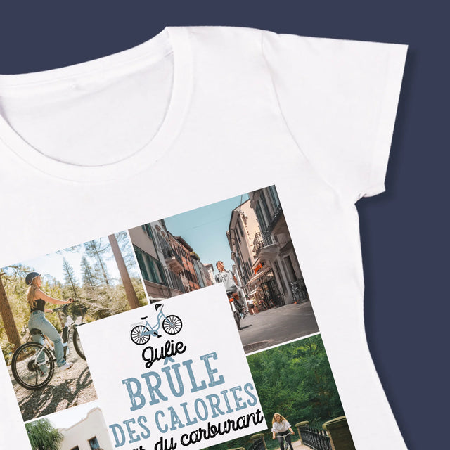 Le Collage Photo: Brûle Des Calories, Pas Du Carburant - T-Shirt Pour Femmes