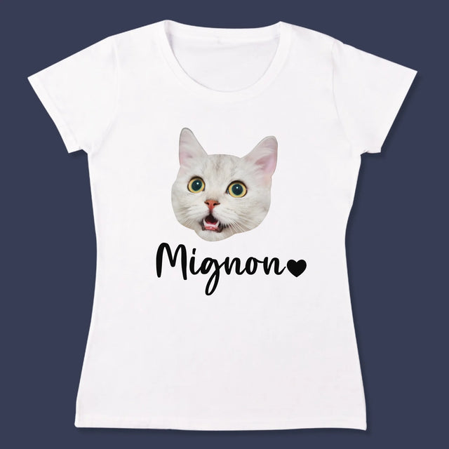 Ton Personnage: La Tête De Votre Chaton - T-Shirt Pour Femmes