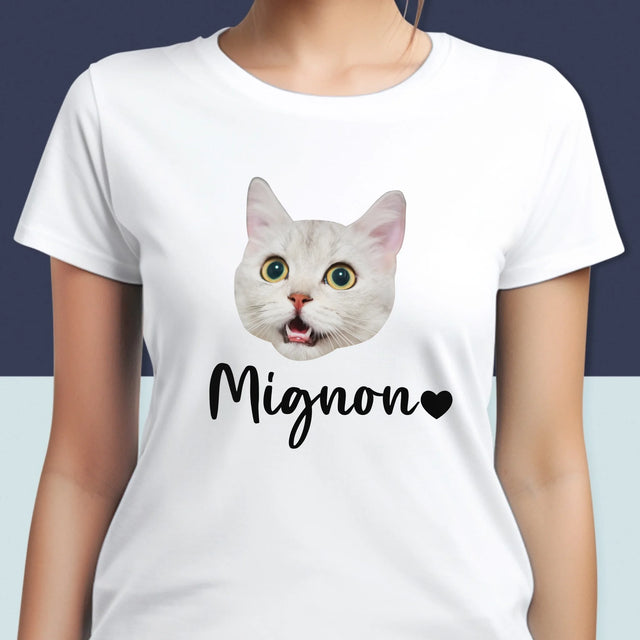 Ton Personnage: La Tête De Votre Chaton - T-Shirt Pour Femmes