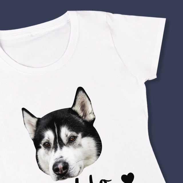 Ton Personnage: La Tête De Votre Chien - T-Shirt Pour Femmes