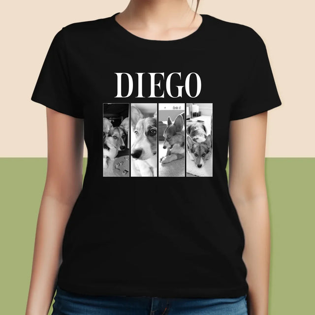 Le Collage Photo: Un Classique Bootleg Avec Un Animal - T-Shirt Pour Femmes