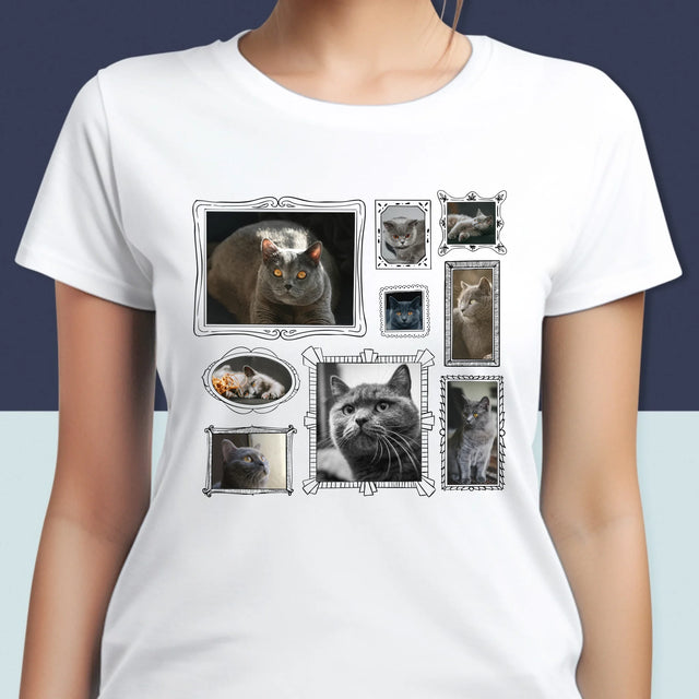 Le Collage Photo: Un Mur D'Exposition Avec Un Animal - T-Shirt Pour Femmes