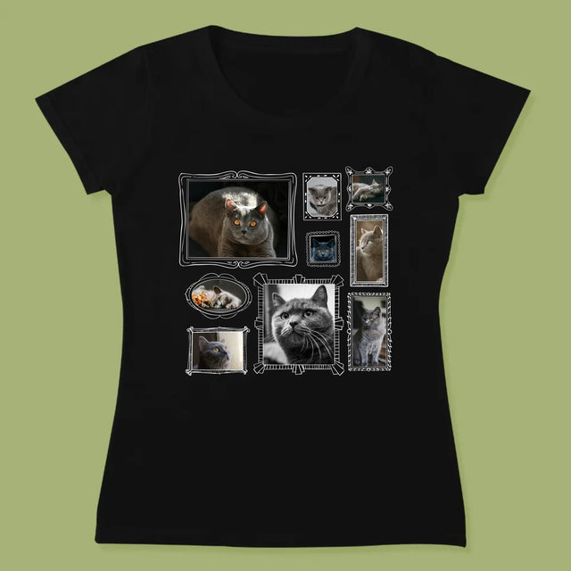 Le Collage Photo: Un Mur D'Exposition Avec Un Animal - T-Shirt Pour Femmes