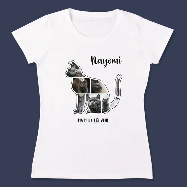 Forme Des Photos: Chat Le Meilleur Ami - T-Shirt Pour Femmes