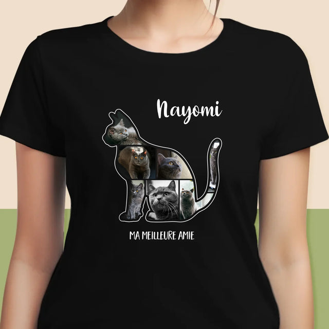 Forme Des Photos: Chat Le Meilleur Ami - T-Shirt Pour Femmes