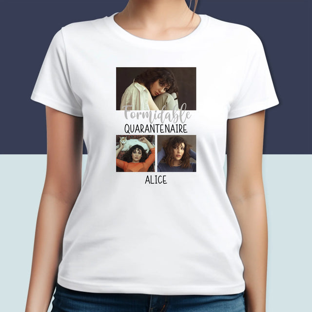 Le Collage Photo: Quarantenaire Formidable - T-Shirt Pour Femmes