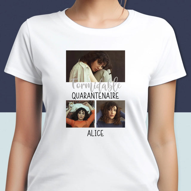 Le Collage Photo: Quarantenaire Formidable - T-Shirt Pour Femmes