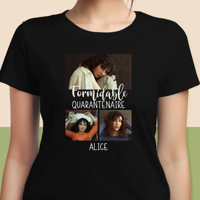 Le Collage Photo: Quarantenaire Formidable - T-Shirt Pour Femmes