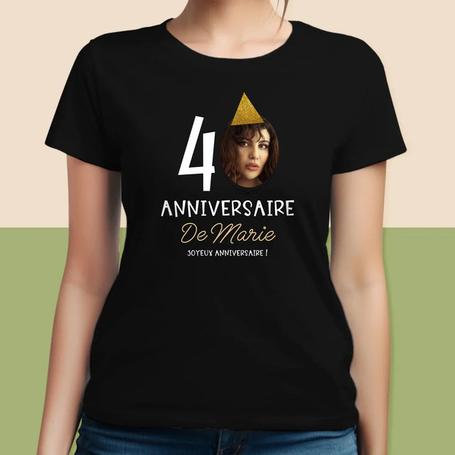La Photo Et Un Texte: Chapeau Le 40E Anniversaire - T-Shirt Pour Femmes