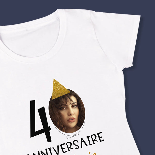 La Photo Et Un Texte: Chapeau Le 40E Anniversaire - T-Shirt Pour Femmes