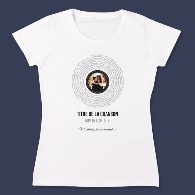 La Photo Et Un Texte: Paroles De Chansons Sur L'Album - T-Shirt Pour Femmes