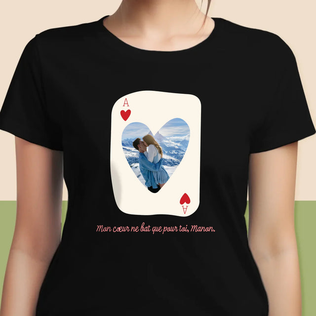 La Photo Et Un Texte: Carte De Saint-Valentin - T-Shirt Pour Femmes