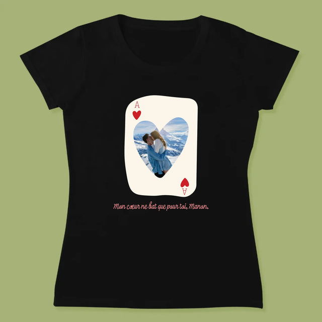 La Photo Et Un Texte: Carte De Saint-Valentin - T-Shirt Pour Femmes