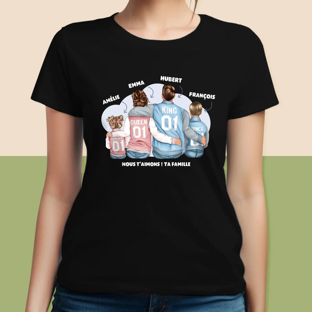 La Création Du Personnage: Famille En Sweatshirts - T-Shirt Pour Femmes