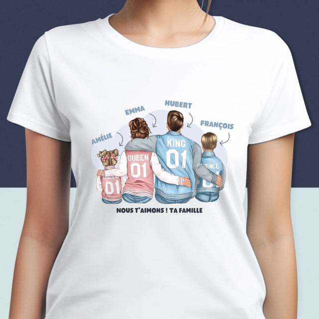 La Création Du Personnage: Famille En Sweatshirts - T-Shirt Pour Femmes
