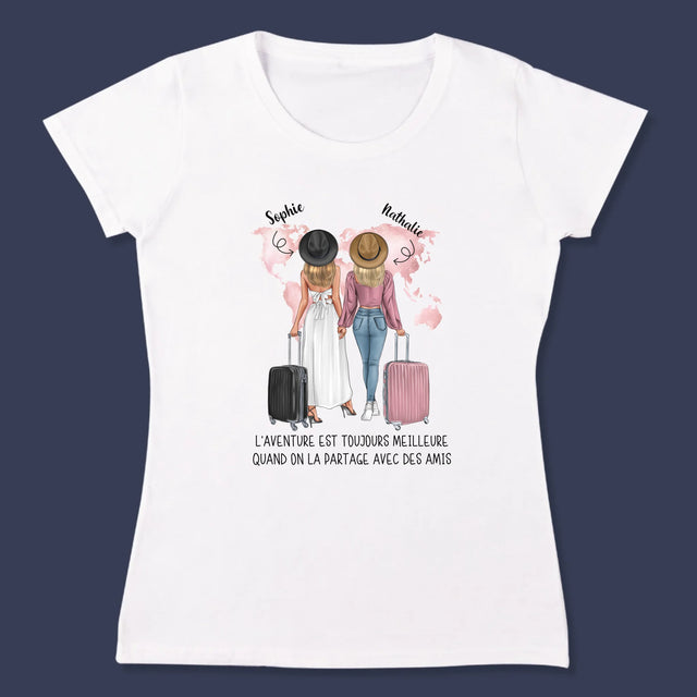 La Création Du Personnage: Amies Voyageuses - T-Shirt Pour Femmes