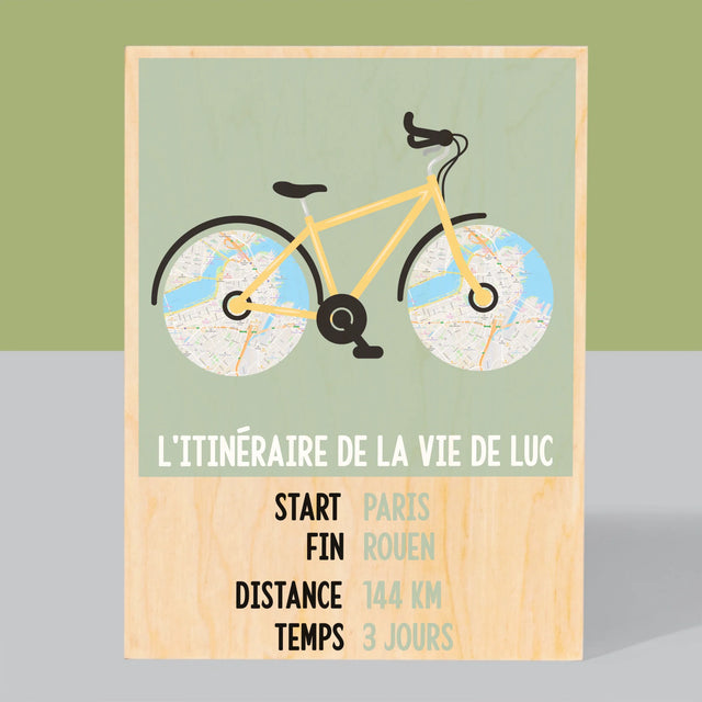 Le Plan De Ville: L'Itinéraire De La Vie - Impression Sur Bois