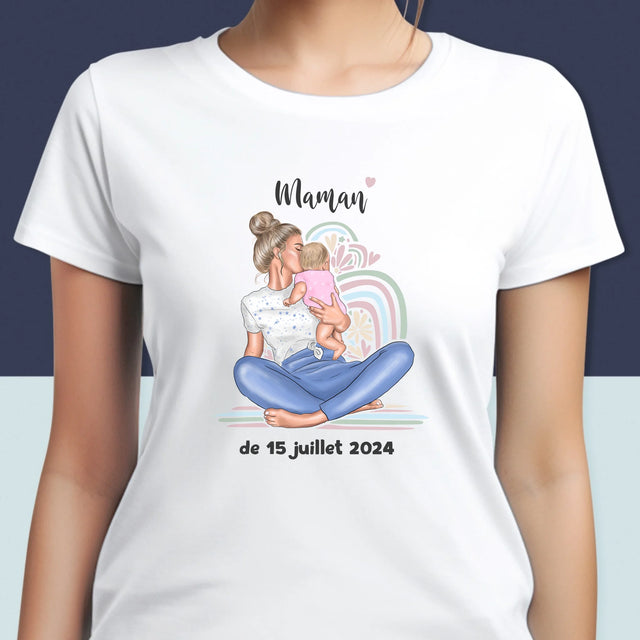 La Création Du Personnage: Jeune Maman - T-Shirt Pour Femmes