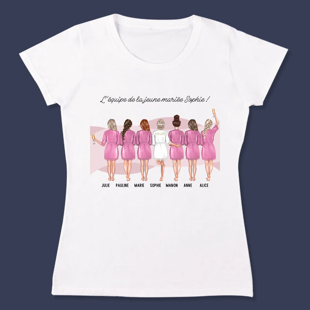 La Création Du Personnage: L'Équipe De La Jeune Mariée - T-Shirt Pour Femmes