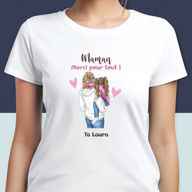 La Création Du Personnage: Mère Avec Enfant - T-Shirt Pour Femmes