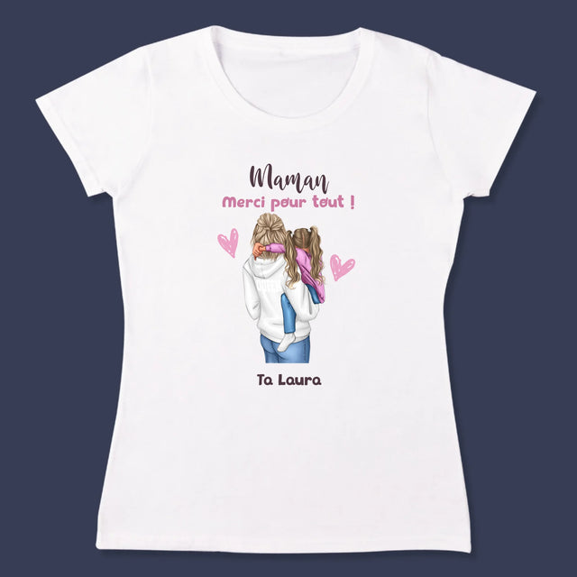 La Création Du Personnage: Mère Avec Enfant - T-Shirt Pour Femmes