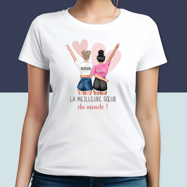 La Création Du Personnage: La Meilleure Sœur Du Monde - T-Shirt Pour Femmes