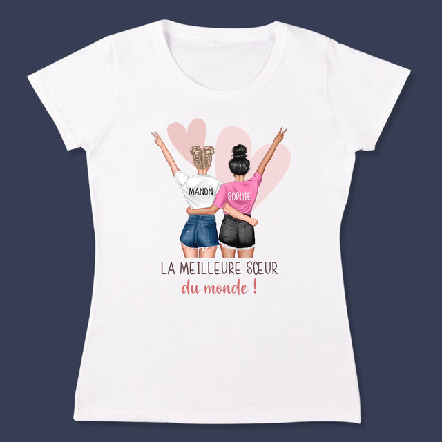 La Création Du Personnage: La Meilleure Sœur Du Monde - T-Shirt Pour Femmes