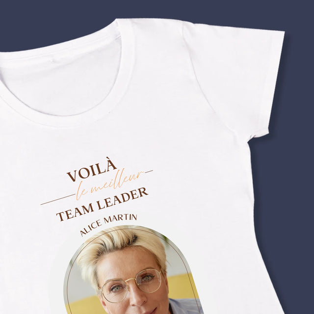 La Photo Et Un Texte: Le Meilleur Team Leader - T-Shirt Pour Femmes