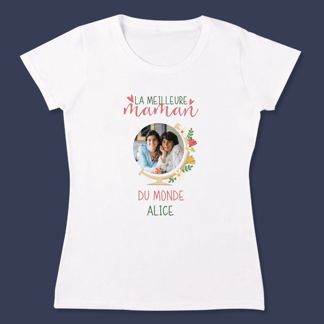 Photo Et Texte: La Meilleure Maman Du Monde - T-Shirt Pour Femmes