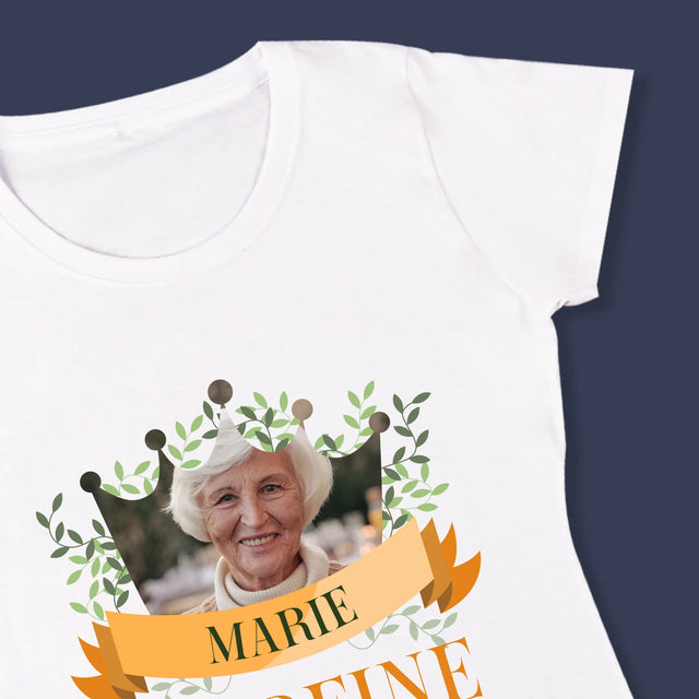 Photo Et Texte: La Reine Mamie - T-Shirt Pour Femmes