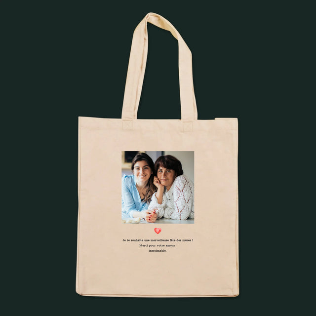 La Photo Et Un Texte: Carte Pour Maman - Sac En Toile