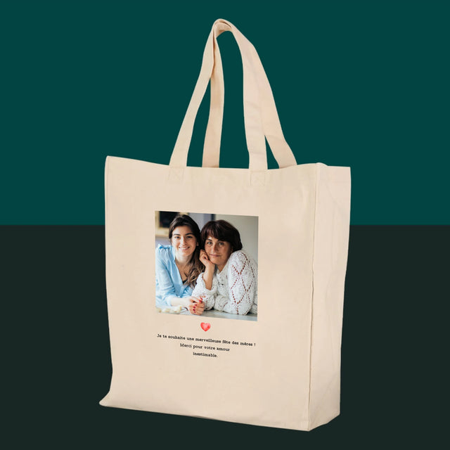 La Photo Et Un Texte: Carte Pour Maman - Sac En Toile