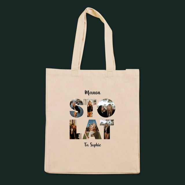 Collage Photo De Lettre: Cent Ans De Tes Photos - Sac En Toile