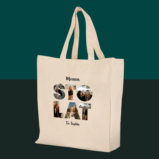 Collage Photo De Lettre: Cent Ans De Tes Photos - Sac En Toile