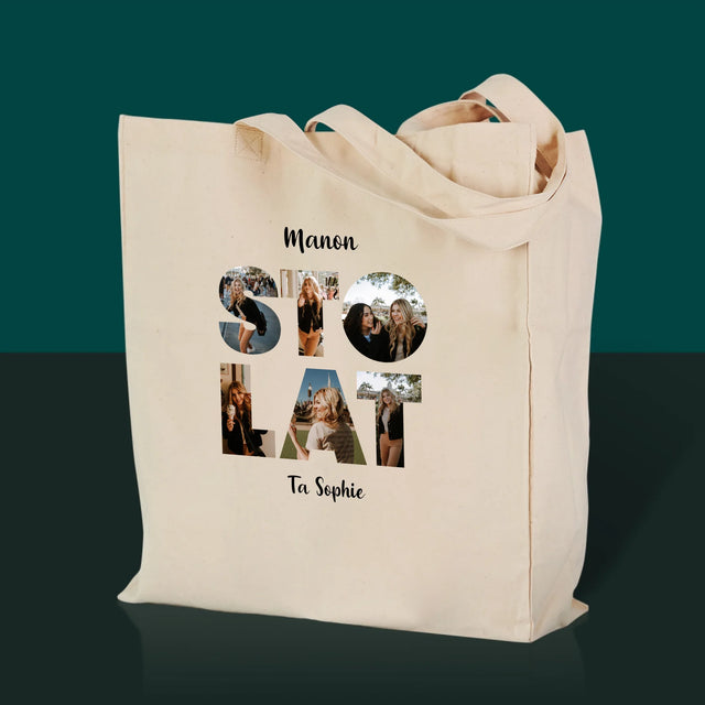 Collage Photo De Lettre: Cent Ans De Tes Photos - Sac En Toile