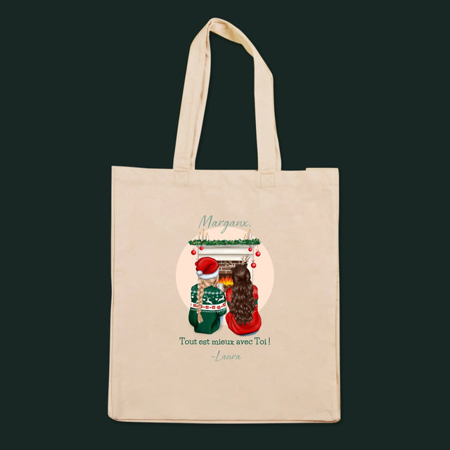 La Création Du Personnage: Les Meilleures Amies À Noël - Sac En Toile