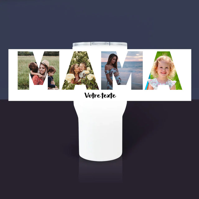 Collage Photo De Lettre: Mère Des Photos - Mug De Voyage 650 Ml