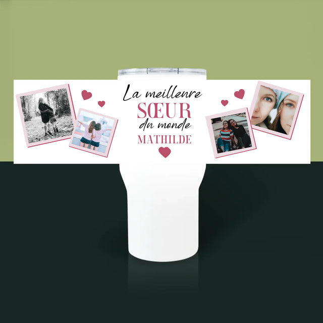 Le Collage Photo: La Meilleure Sœur - Mug De Voyage 650 Ml
