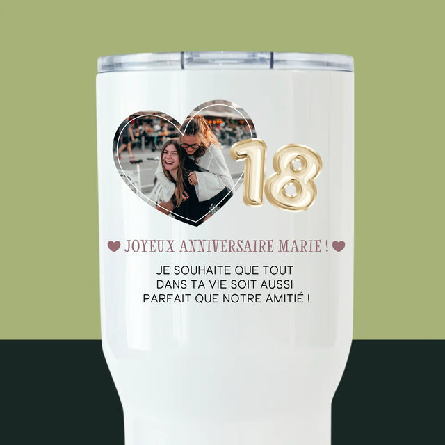 La Création Du Personnage: Le 18E Anniversaire D'Un Ami - Mug De Voyage 650 Ml