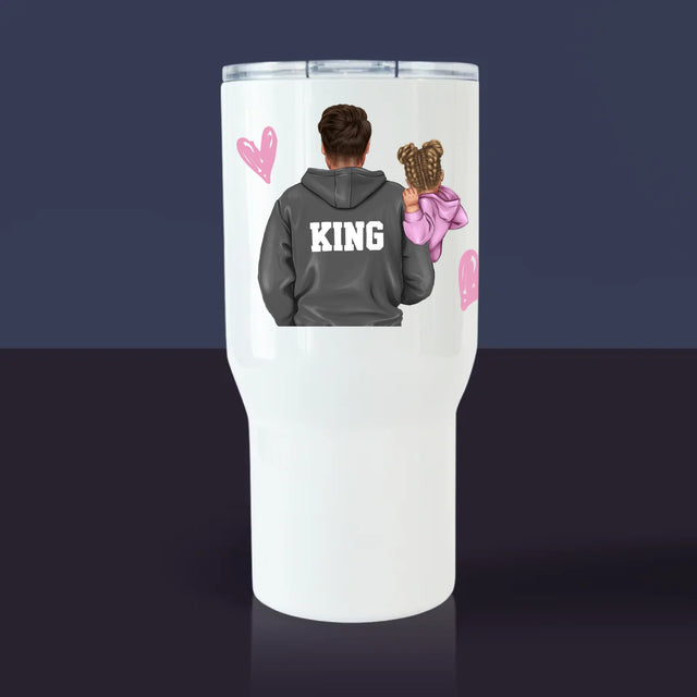 La Création Du Personnage: Papa Avec Enfant - Mug De Voyage 650 Ml