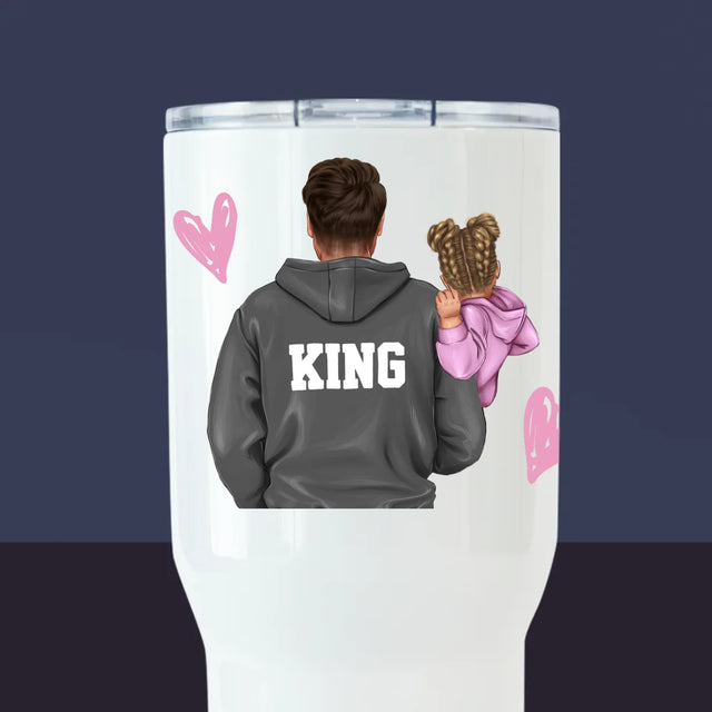 La Création Du Personnage: Papa Avec Enfant - Mug De Voyage 650 Ml