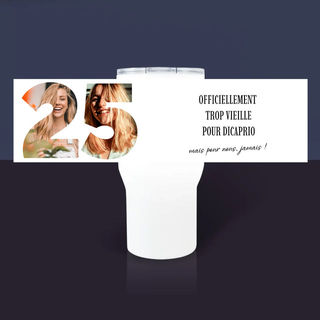 Collage Photo De Lettre: Trop Vieille Pour Dicaprio - Mug De Voyage 650 Ml