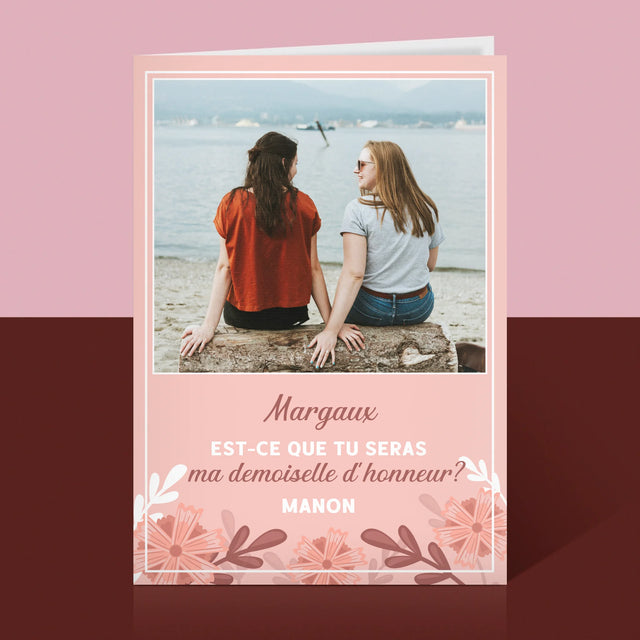 Collage Photo: Demande De Devenir Une Demoiselle D'Honneur - Carte De Vœux