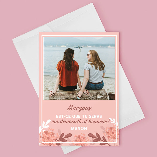 Collage Photo: Demande De Devenir Une Demoiselle D'Honneur - Carte De Vœux