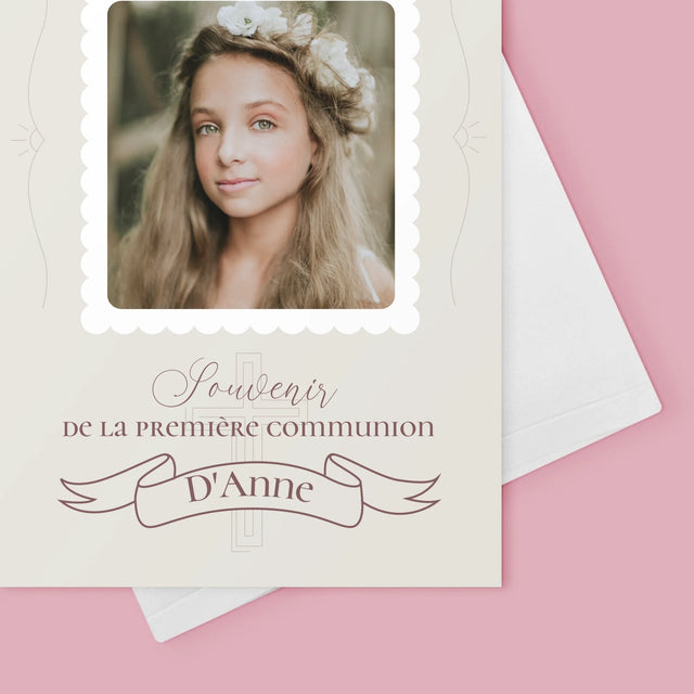 Photo Et Texte: Communion, Pigeons - Carte De Vœux