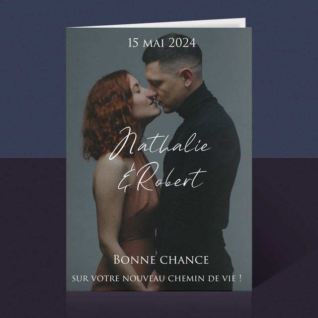 La Photo Et Un Texte: Photo De Mariage, Les Souhaits - Carte De Vœux