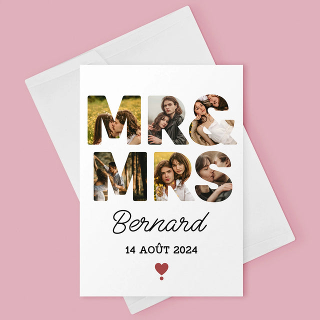 Collage Photo De Lettre: Mr&Mrs - Carte De Vœux
