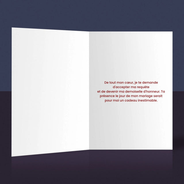 Le Prénom Et Un Texte: Billets Vip Demoiselle D'Honneur - Carte De Vœux