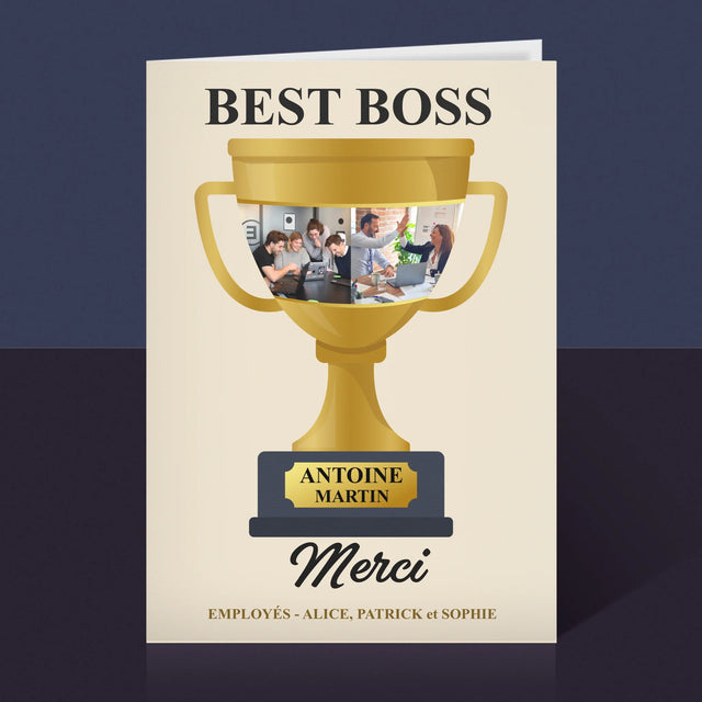 Le Collage Photo: Best Boss Coupe - Carte De Vœux