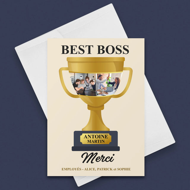 Le Collage Photo: Best Boss Coupe - Carte De Vœux
